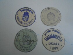D202516  NAGYBÁNHEGYES   régi bélyegző-lenyomatok   4  db.   kb 1900-1950's