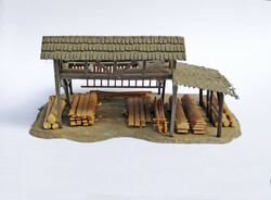 Fatelep, fészer - Makett épület - Terepasztal modell, Modellvasút