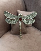 Indonesian silver brooch and dragonfly pendant