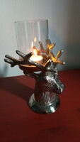 Deer head Christmas candle holder