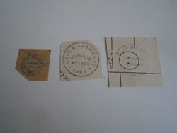 D202511 MIKÓFALVA  (Heves vm)   régi bélyegző-lenyomatok   3 db.   kb 1900-1950's