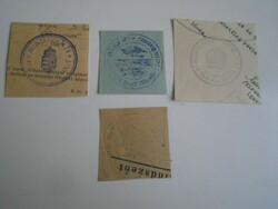 D202512 All Saints (Csongrád etc.) old stamp impressions 4 pcs. About 1900-1950's