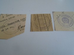 D202518  NAGYECSED   régi bélyegző-lenyomatok   3 db.   kb 1900-1950's