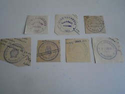 D202519  NAGYFÜGED   régi bélyegző-lenyomatok   8 db.   kb 1900-1950's