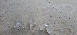Glass glasses with Zichy coat of arms (3 pcs) from the xix. From the century
