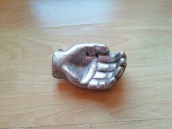 Hand-shaped - cast aluminum ornament