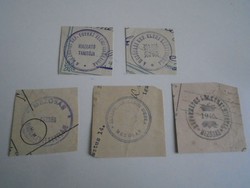 D202509 field old stamp impressions 5 pcs. About 1900-1950's