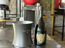Vintage Dom Pérignon Champagne pezsgőhűtő tervezte Martin Szekely - Royal Sengalor ónöntvény