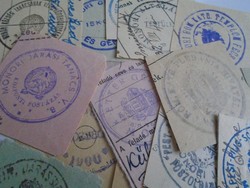 D202514 MONOR  régi bélyegző-lenyomatok   20 db.   kb 1900-1950's
