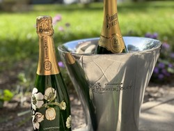 Perrier-jouët champagne pewter champagne ice bucket for magnum bottles designed by eric berthes