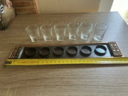 Industrial art ?Tray with stamped cognac glasses