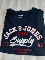 Jack & Jones kék férfi póló XL méret