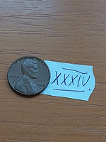 Usa 1 cent 1968 / d, abraham lincoln, copper-zinc xxxiv