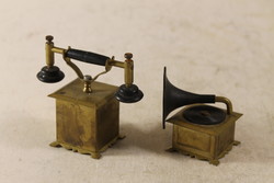 Copper telephone and gramophone models 139