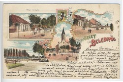 1899.- Üdvözlet Beledről - képeslap - futott