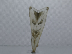 A piece of natural gypsum mineral with twin crystals in the shape of an arrowhead. Collection copy. 9 Grams