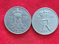 2 Halves (r/m) 10 cents Denmark (609)