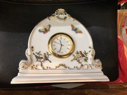 Herend rotschild pattern table clock. Hand painted, , flawless