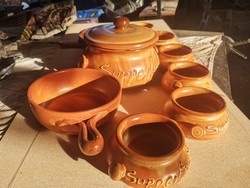 Ceramic tableware soup serving set