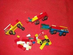 Egy zacskónyi PEBE - PB - AUTÓS NDK DDR LEGO építő játék 3 db autó + alkatrészek a képek szerint