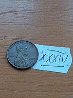 Usa 1 cent 1969 / d, abraham lincoln, copper-zinc xxxiv