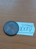 Usa 1 cent 1975 / d, abraham lincoln, copper-zinc xxxv
