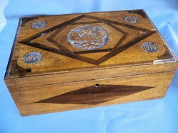 World War 1 inlaid wood carved souvenir box 1914-1916