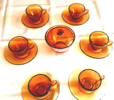 Amber coffee set from Jena with sugar holder