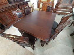 Antique Neo-Renaissance dining set