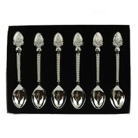 6 silver-plated teaspoons. (20206)