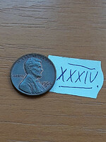 Usa 1 cent 1964 / d, abraham lincoln, copper-zinc xxxiv