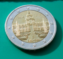 Németország -  2 euró emlékérme – 2016 – Szászország - a drezdai Zwinger belső udvar