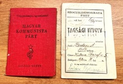 Mkp and social democratic party cards, 1945 and 1948 + until trade union. 1989
