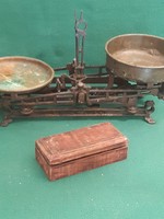 Antique scale with copper weights