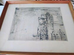 Láng Rudolf  Edgar Allan Poe  illusztrácio, kép, rézkarc, nyomat