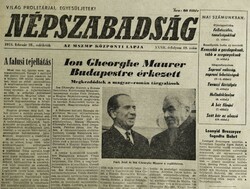 1984 March 18 / people's freedom / newspaper - Hungarian / daily. No.: 27456