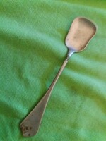 Antique alpaca silver-plated flat serving spoon 14 cm according to the pictures