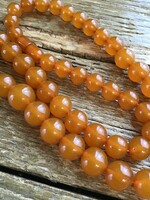 Old Russian amber string of beads