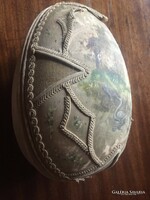 Régi, antik selyem, nagyobb méretű húsvéti papír tojás
