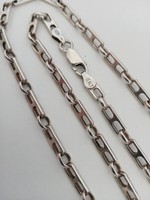 Strong men's silver chain with interesting eyes