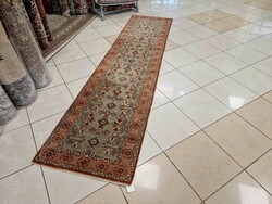Azeri perpedil pattern, salmon-pistachio color 75x300 hand-knotted wool Persian carpet bfz643