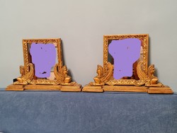 Pair of old mirrors, with two sphinxes at the foot of each mirror