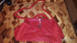Red faux leather Australian two-drawer bag, unused shipping costs are borne by the buyer