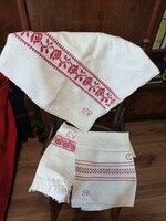 Csv monogrammed folk textile tablecloth set