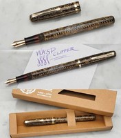 1938-As 14k gold tip wasp clipper American fountain pen / with 1 year warranty