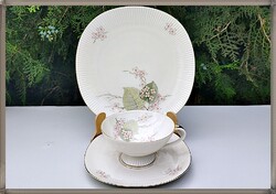 Spring flower pattern, quality German porcelain, 3-piece cup set