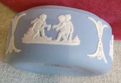 Gyűjtői darab: Wedgwood Bean Box jelzett ékszertartó díszdoboz szelence hibátlan vitrin állapotú