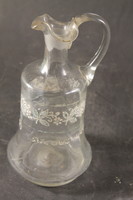 Antique broken glass decanter 159