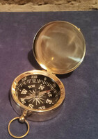 Brass pocket compass