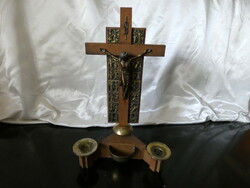 Home altar brass crucifix